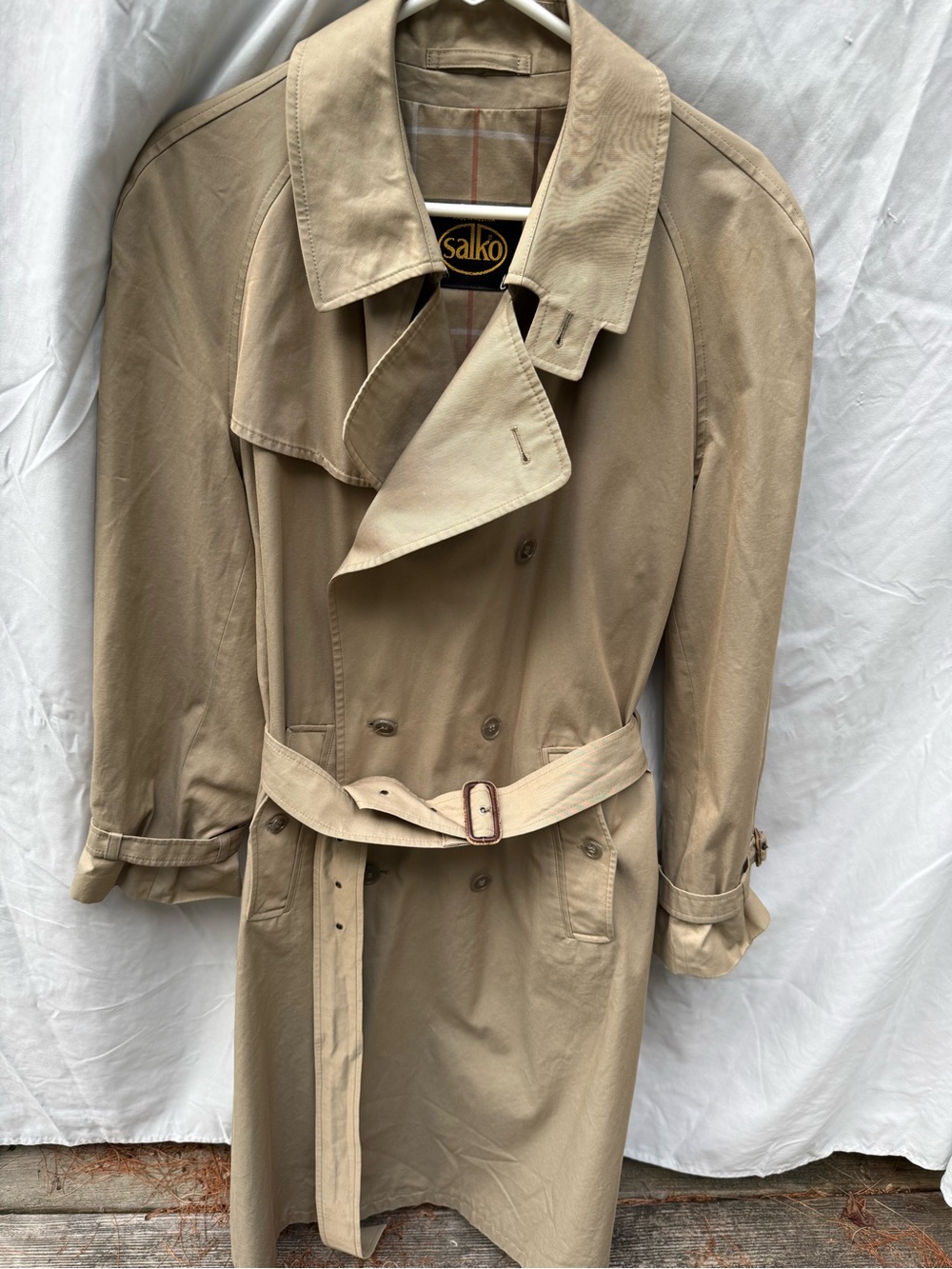 Men’s Classic Sand Trench Coat